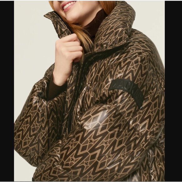 Mackage Mylah Monogram Brown 800+ Puffer Down Jacket - Picture 5 of 16